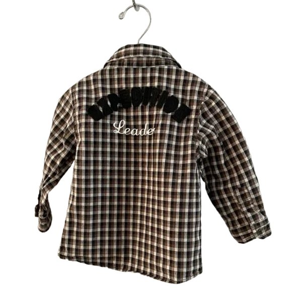 Engine Denim Expedition Leader Checked Button-Down Shirt Size 24 Months - Picture 9 of 9